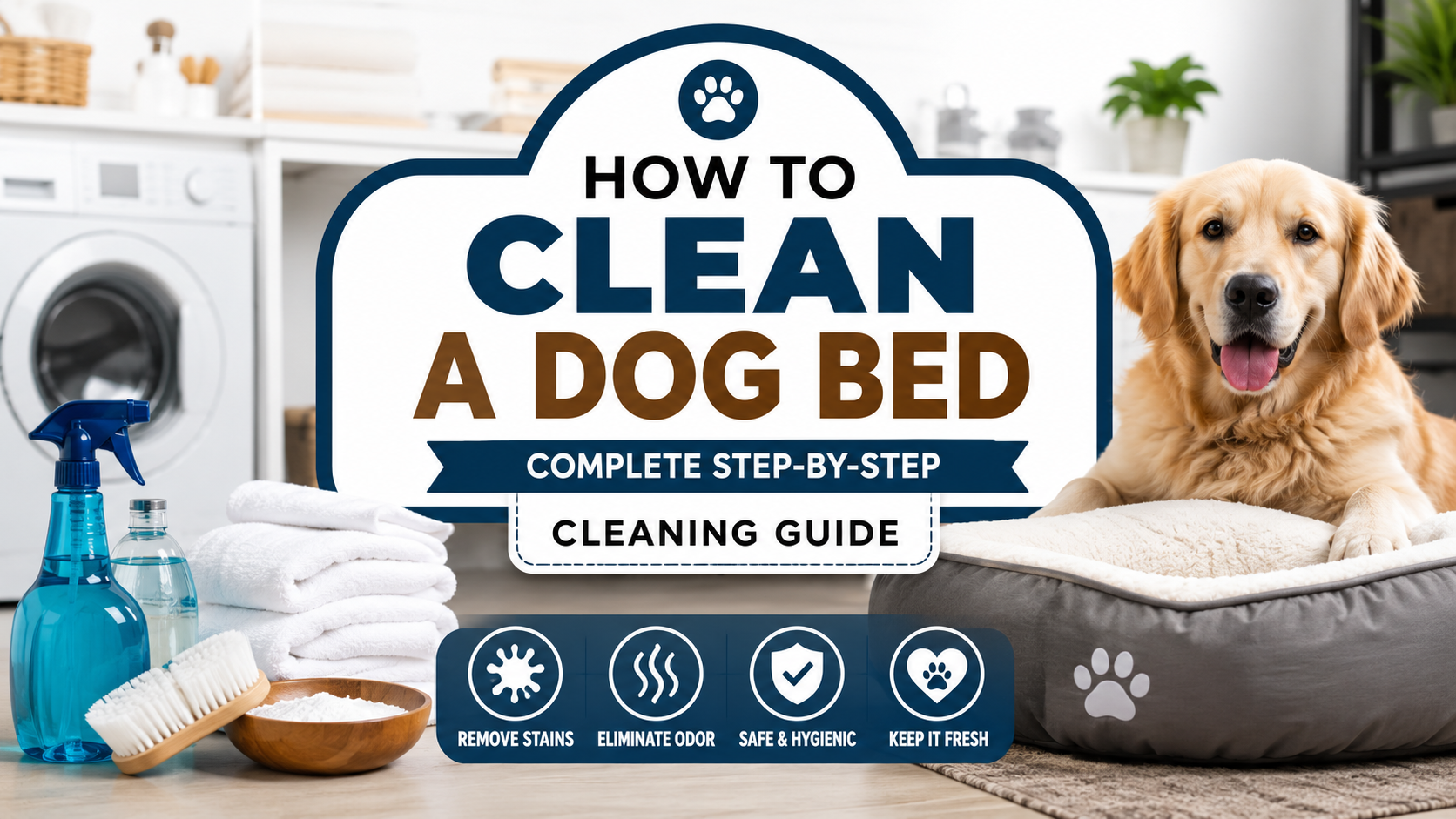 how to clean a dog bed