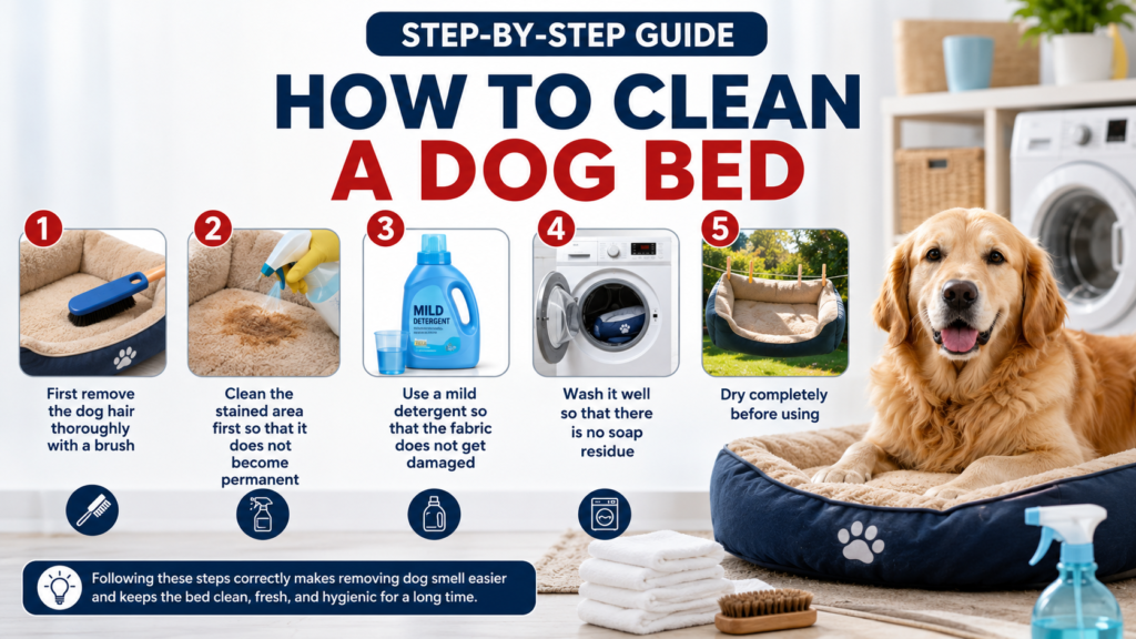 how to clean a dog bed
