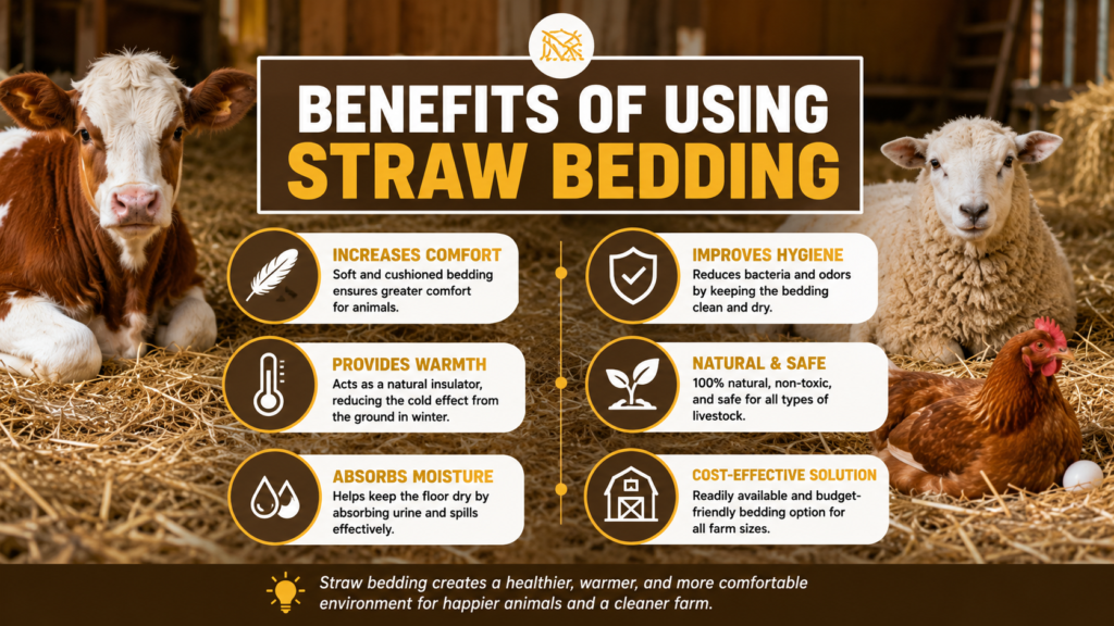 straw for animal bedding
