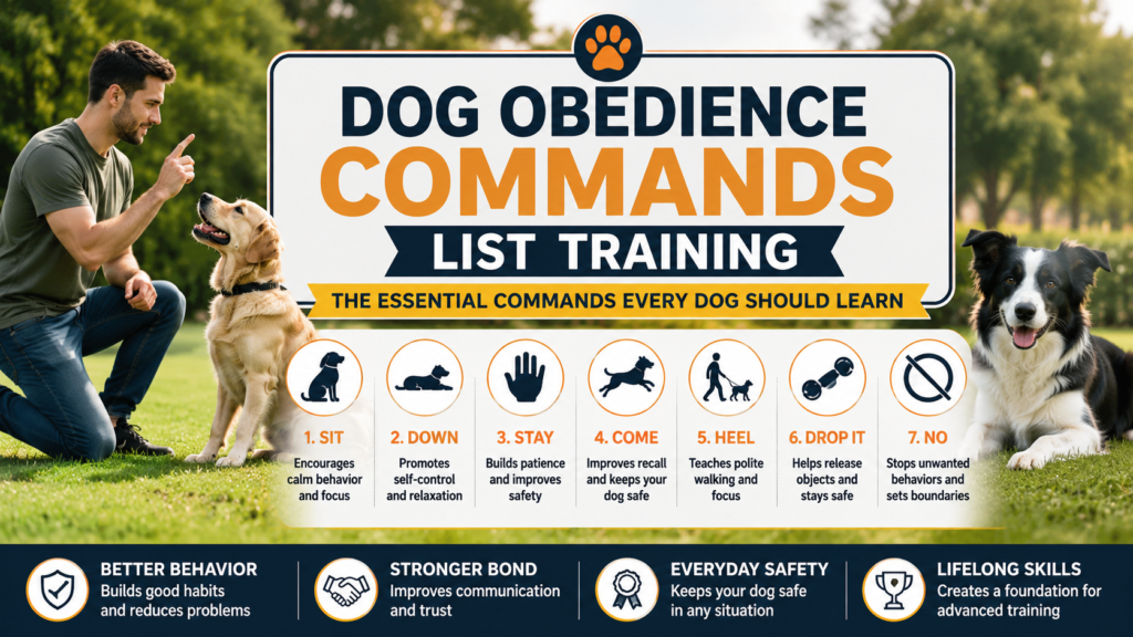 dog obedience commands list training