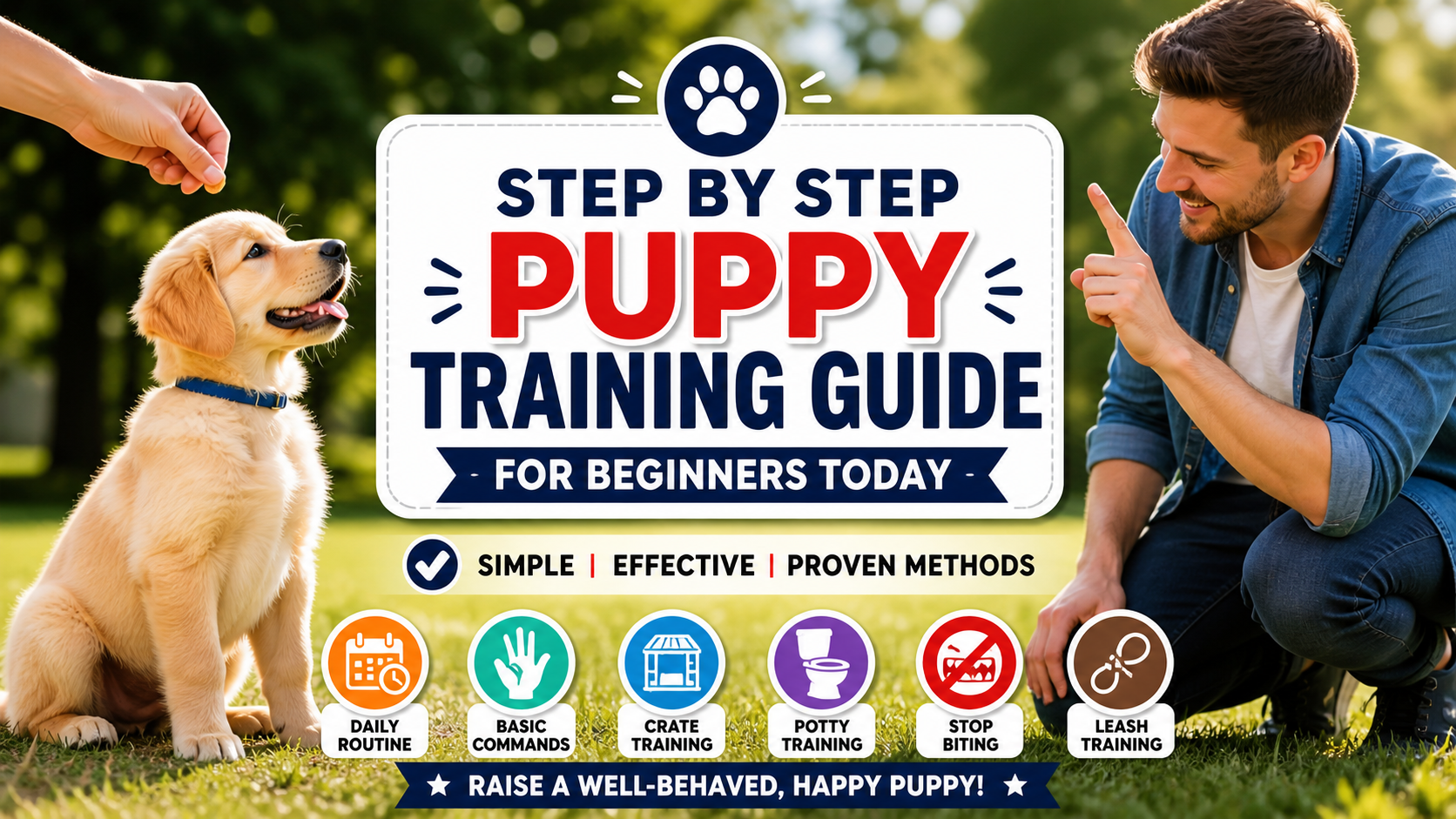 step by step puppy training